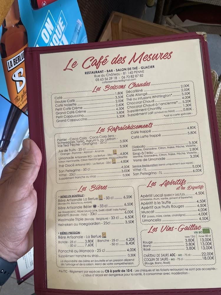 Café des Mesures - Menu Image 2